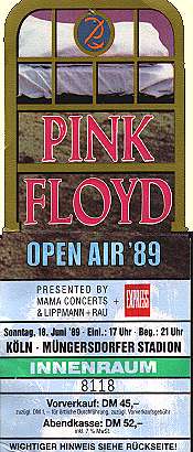 Konzertkarte zur AMLOR-Tour